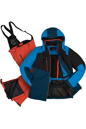 Killtec Skianzug Herren Winterjacke hellblau + Skihose orange, verschweißte Nähte - Verkäufer: anndora