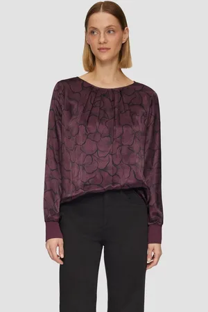 QS by s.Oliver Langarmshirt Shirt im Fabricmix mit Raff-Details Raffung - Verkäufer: s.Oliver