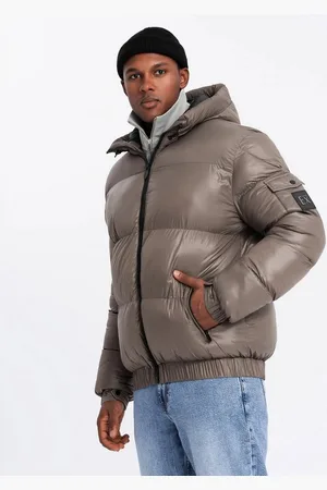 Ombre Clothing Winterjacke Herren-Pufferjacke mit gerippten Abschlüssen - Verkäufer: