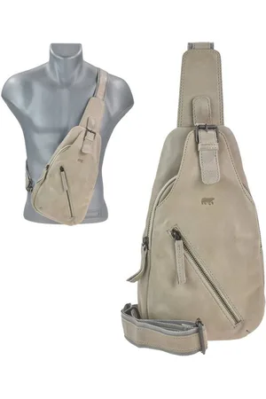 Bear Design Umhängetasche "Daley" Crossbody Bag Tasche Damen Herren Leder 18x31cm Crossover, sportlich, knautschig weiches Leder - Verkäufer: Ordnung und mehr
