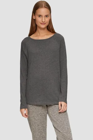 QS by s.Oliver Langarmshirt Langarmshirt mit Flammgarnstruktur und Raglanärmeln - Verkäufer: