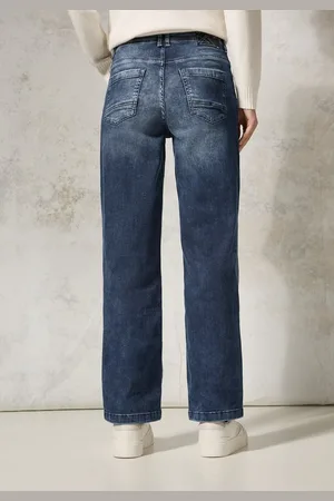 CECIL Loose-fit-Jeans mit Knopfleiste