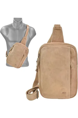 Bear Design Umhängetasche "Stefan" Crossbody Bag Leder 20x29cm Crossover, sportlich, knautschig weiches Leder, 2 Fächer - Verkäufer: Ordnung und mehr