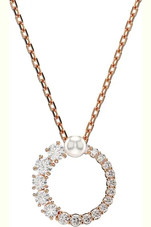 Swarovski Kette mit Anhänger Schmuck Geschenk Halskette Matrix, 5688751, 5692265, mit ® Zirkonia (synth) - mit ® Perle