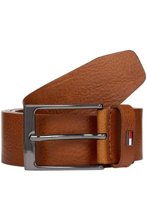 Tommy Hilfiger Ledergürtel LAYTON 3.5 Metallpatch, Einfachdornschließe