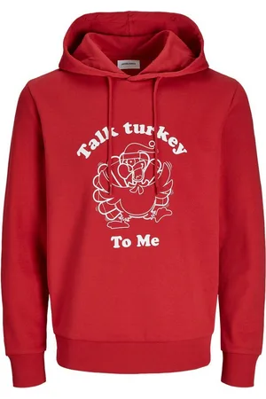 JACK & JONES Kapuzensweatshirt JJXMAS ONE COLOR FUNNY SWEAT HOOD