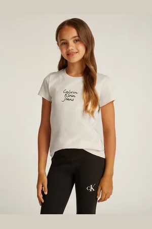 Calvin Klein Rundhalsshirt HANDWRITING LOGO SS SLIM T-SHIRT für Kinder bis 16 Jahre mit Logoschriftzug