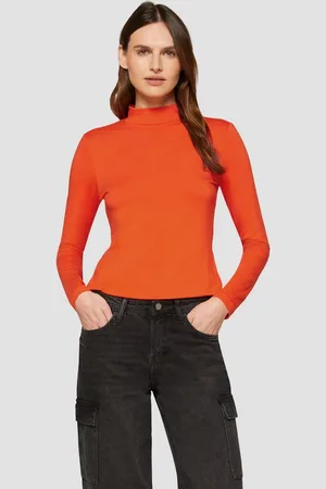 QS by s.Oliver Langarmshirt Schmal geschnittenes Langarmshirt aus Viskosemix - Verkäufer: