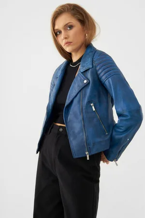 Bolongaro Lederjacke LUNA BIKER Weiches Leder, gewalktes Finish, Panel-Details - Verkäufer: GoJungo GmbH