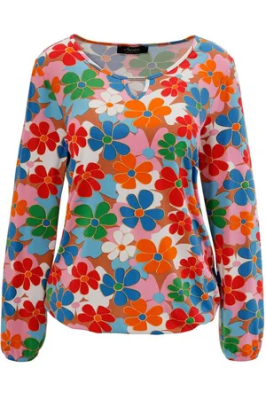 Aniston Langarmshirt mit Cut-out und farbenfrohem Blütendruck - NEUE KOLLEKTION