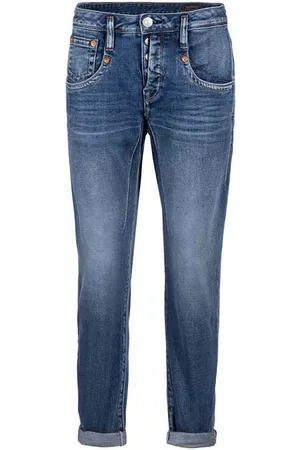Herrlicher 7/8-Jeans Shyra Cropped Denim Comfort mit halb verdeckter Knopfleiste