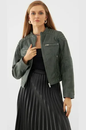 Bolongaro Lederjacke MARIA RACER Weiches Leder, gewalktes Finish, Panel-Details - Verkäufer: GoJungo GmbH
