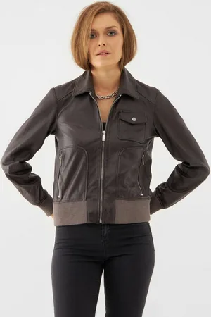 Bolongaro Lederjacke YUNA Weiches Leder, gewalktes Finish, Rippdetails - Verkäufer: GoJungo GmbH