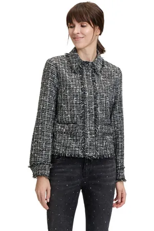 Cartoon Jackenblazer Tweedblazer mit Fransen Material