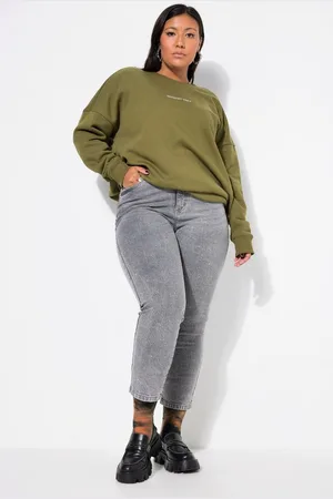 STUDIO UNTOLD Regular-fit-Jeans Mom-Jeans wide Legs Ziersteinchen 5-Pocket - Verkäufer: Popken Fashion Group