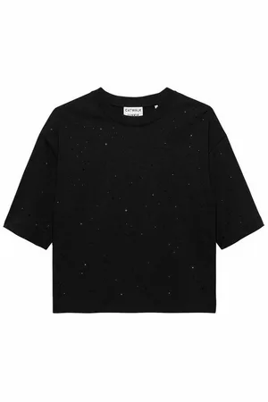 Catwalk Junkie T-Shirt – Locker geschnittenes T-Shirt mit Strasssteinen - Verkäufer: Schneider Fashion Store