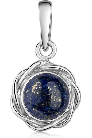 Materia Kettenanhänger Lapislazuli Edelstein Anhänger Sonne blau KA-59, 925 Sterling Silber - Verkäufer: Schmuck