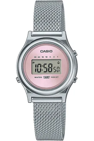 Casio Chronograph LA700WEM-4AEF, Quarzuhr, Armbanduhr, Damenuhr, Edelstahlarmband,digital,Stoppfunktion