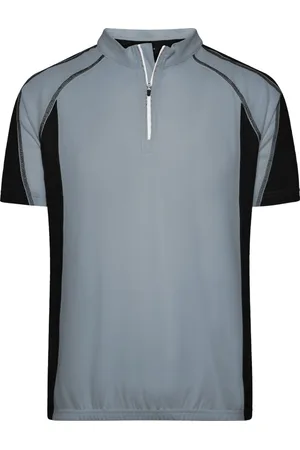 James & Nicholson Radtrikot Atmungsaktives Herren Zippshirt Men