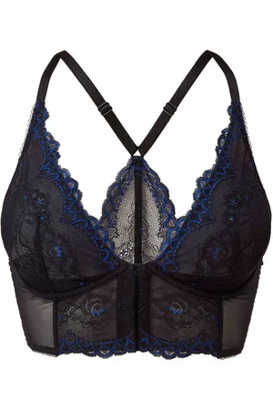 Gossard Longline-BH Lace Longline V-Bügel BH mit Frontverschluss Black/ Electric (Longline BH, 1-tlg., Spitze/Netz) - Verkäufer: maria-dee