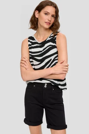 QS by s.Oliver Shirttop Ärmelloses Shirt mit Rundhalsausschnitt und rückseitigem Bindedetail - Verkäufer: