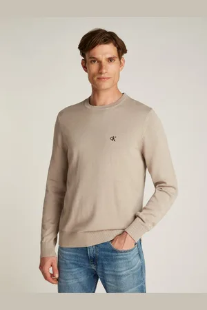 Calvin Klein Rundhalspullover MODERN CREW NECK SWEATER Logodruck, Rundhals
