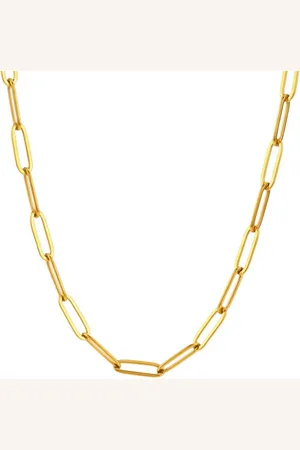 Karma Edelstahlkette Halskette Gold Edelstahl Damen Gliederkette 40 cm (Halschmuck Damenkette), Damenhalskette modern Edelstahlhalskette Geschenk für Sie - Verkäufer: Sanixa