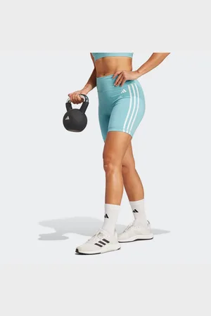 adidas Shorts TRAINING ESSENTIALS 3STREIFEN HIGHWAISTED KURZE (1-tlg)