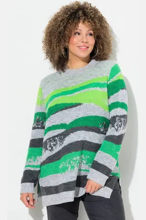 Ulla Popken Strickpullover Pullover Strickmuster Rundhals Langarm - Verkäufer: Popken Fashion Group