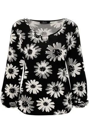 Aniston Langarmshirt mit Cut-out und phantasievollem Blumenmuster - NEUE KOLLEKTION