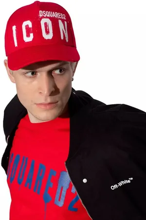 Dsquared2 Baseball Cap BE ICON BE COOL Spray-Effekt Baseballkappe Kappe Cap Distressed-Details auf der Spitze - Verkäufer: eldigo