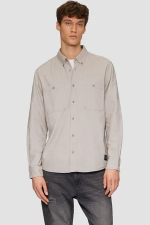 QS by s.Oliver Langarmhemd Regular Fit: Baumwollhemd mit Button-Down-Kragen Waschung - Verkäufer: