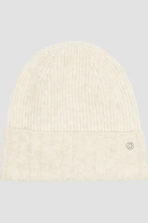 QS by s.Oliver Strickmütze Strickbeanie aus Wollmix mit Logo-Detail Logo - Verkäufer: