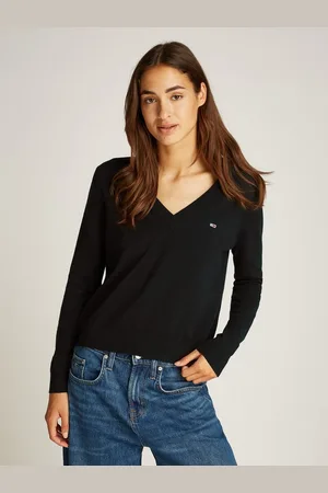 Tommy Hilfiger V-Ausschnitt-Pullover TJW ESSENTIAL VNECK SWEATER EXT in Großen Größen, V-Ausschnitt