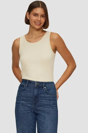 QS by s.Oliver Shirttop Geripptes Tanktop aus Baumwollstretch Pipe-Detail - Verkäufer: