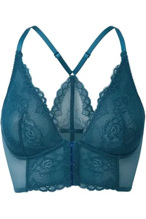 Gossard Longline-BH Lace Longline V-Bügel BH mit Frontverschluss Inkblue (Longline BH, 1-tlg., Spitze/Netz) - Verkäufer: maria-dee