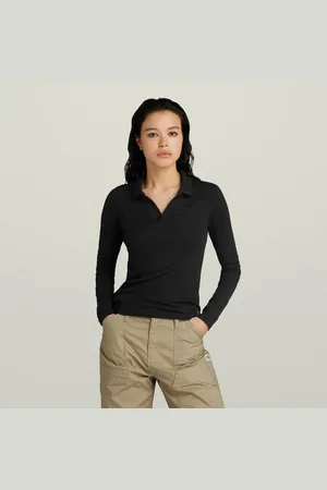 G-Star Langarm-Poloshirt Ribbed Slim Polo