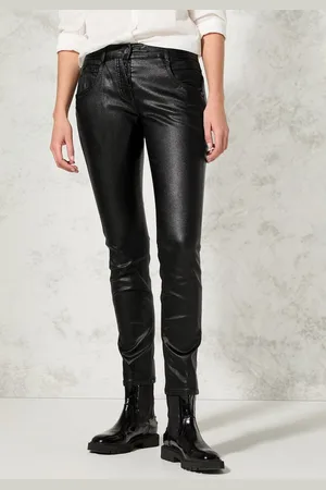 Street one Lederimitathose 5-Pocket-Style