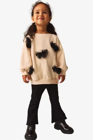 Next Langarmshirt & Leggings Schleifensweatshirt und Schlaghose im Set (2-tlg) - Verkäufer: Germany GmbH