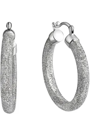 CELESTA Paar Creolen 925 Silber rhodiniert diamantiert