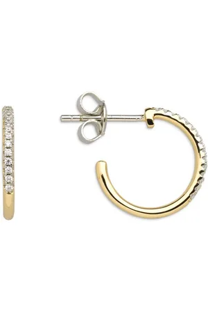 Xenox Paar Creolen Creolen Damen "Modern Classic" Silber vergoldet mit Zirkonia - Verkäufer: JUWEDI.DE
