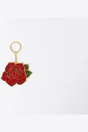 Doiy Schlüsselanhänger Oversized Rose (Schlüsselring ca. Ø 3cm, 1-tlg., Metall), ca. 11,8 x 15 x 1 cm (inkl. Verpackung) - Verkäufer: Planetlu*Shop
