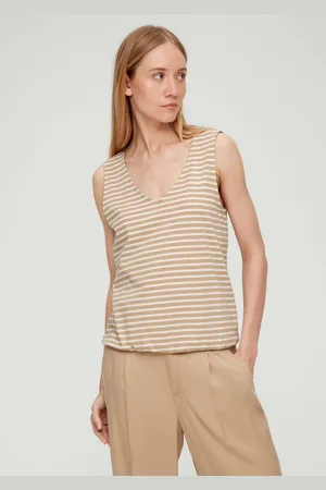 QS by s.Oliver Shirttop Ärmelloses Shirt aus Baumwolle - Verkäufer: