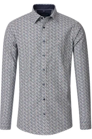 Casa Moda Langarmhemd Freizeithemd Print