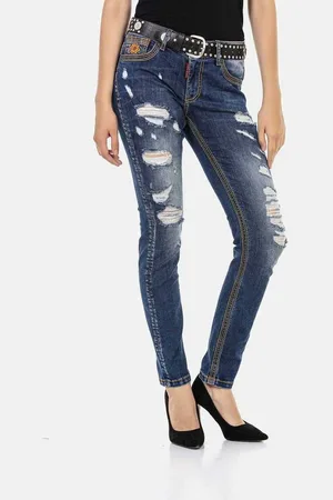 Cipo & Baxx Slim-fit-Jeans Jeans in knalligem Design, WD455
