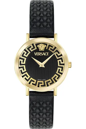 VERSACE Quarzuhr DAEDALUS VE9A00224, Armbanduhr, Damenuhr, Swiss Made, Lederarmband, analog, Saphirglas