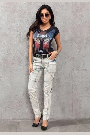 Cipo & Baxx Slim-fit-Jeans Jeans mit extravagantem Nahtdesign, WD382