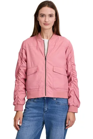 Cartoon Jackenblazer Blouson mit Raffung Raffung