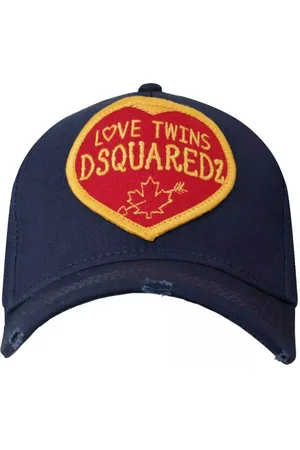 Dsquared2 Baseball Cap Love Twins Heart Patch Icon Baseball Cap Strapazierfähige Baumwollgabardine mit gestickten Luftlöchern - Verkäufer: eldigo