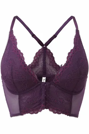 Gossard Longline-BH Lace Longline V-Bügel BH mit Frontverschluss Purple (Longline BH, 1-tlg., Spitze/Netz) - Verkäufer: maria-dee